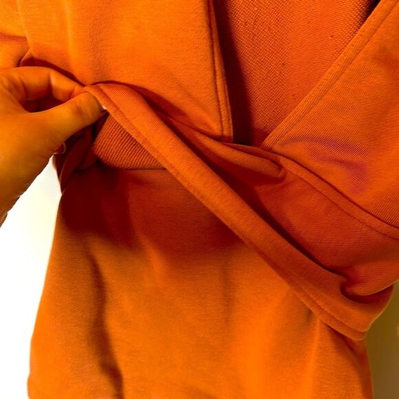 Nike Terracotta Tie Blouse in Sweat Shirt Material Size Medium - Picture 5 of 5